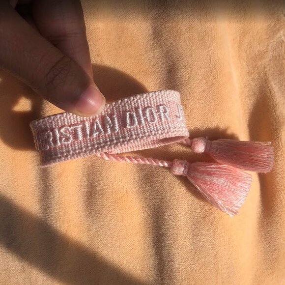 Pink Christian Dior Friendship Bracelet Set 2PC - Picture 2 of 6